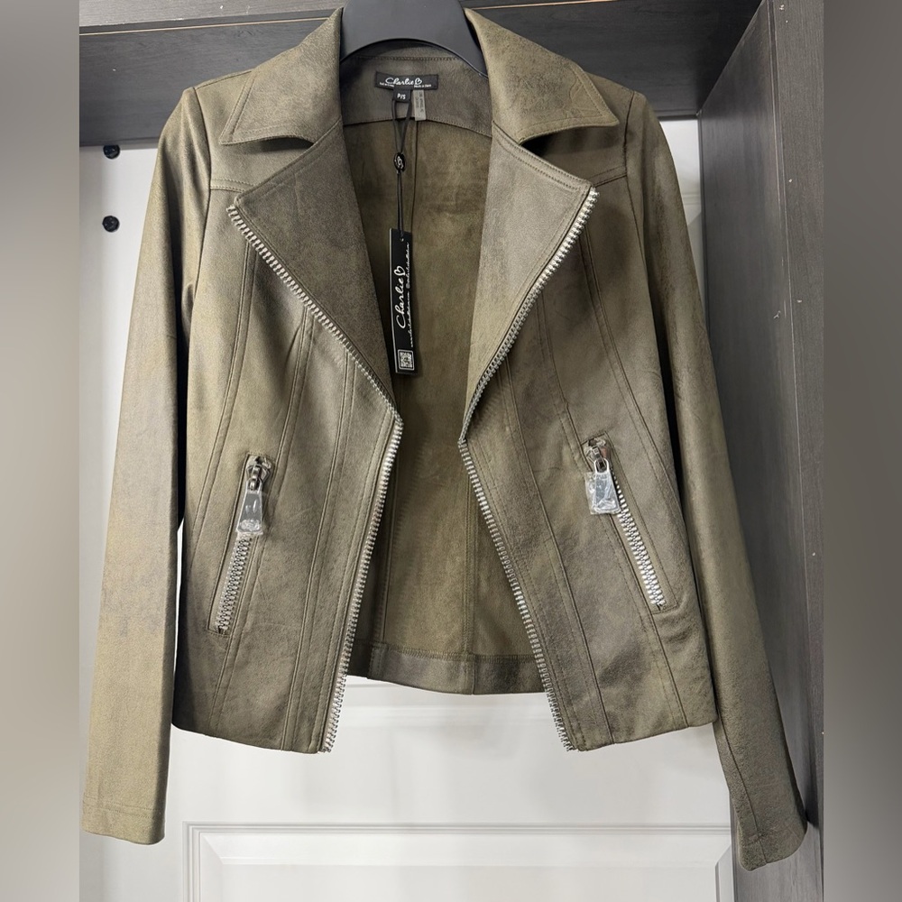 Charlie B Moto Jacket Spruce NWT women’s size S